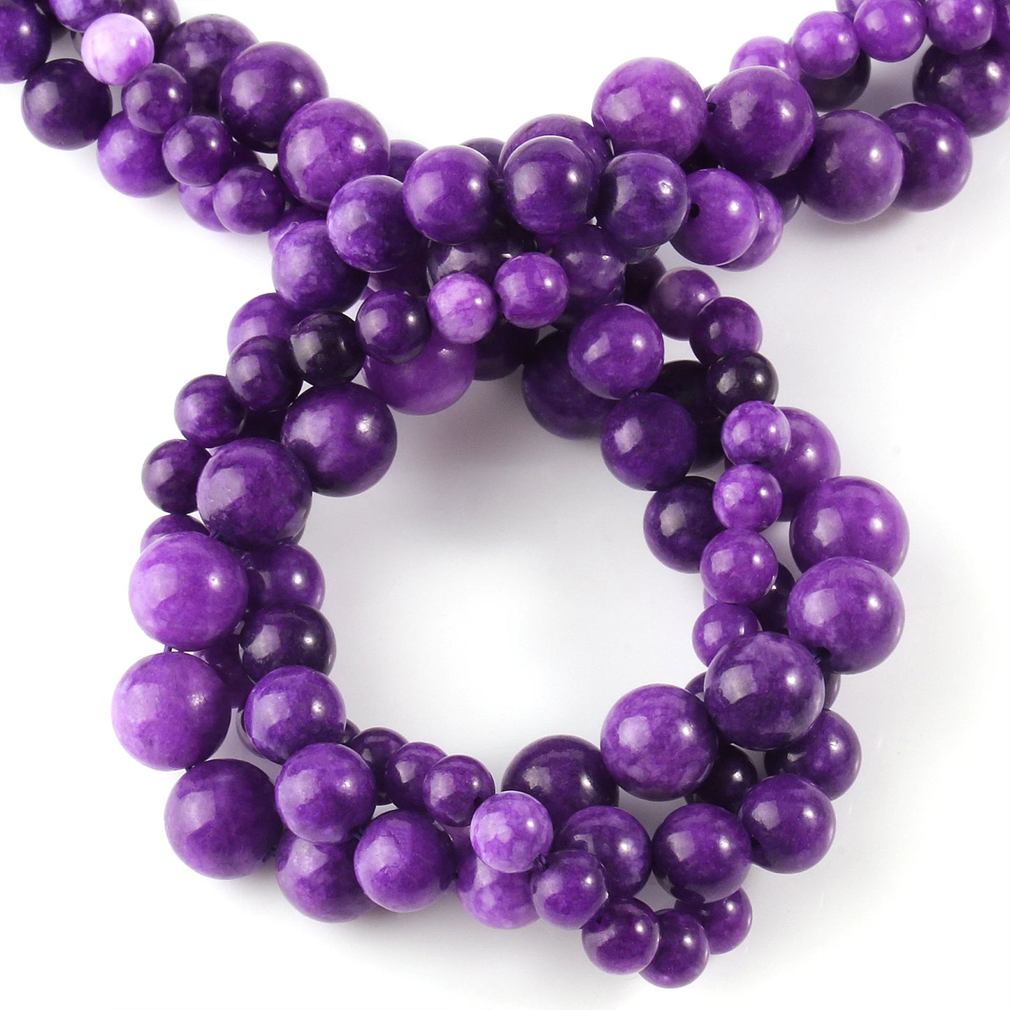 Natural Stone Dark Purple Sugilite Jades Round Loose Beads For Jewelry Making DIY Charms Bracelet Accessories 15'' 6 8 10mm