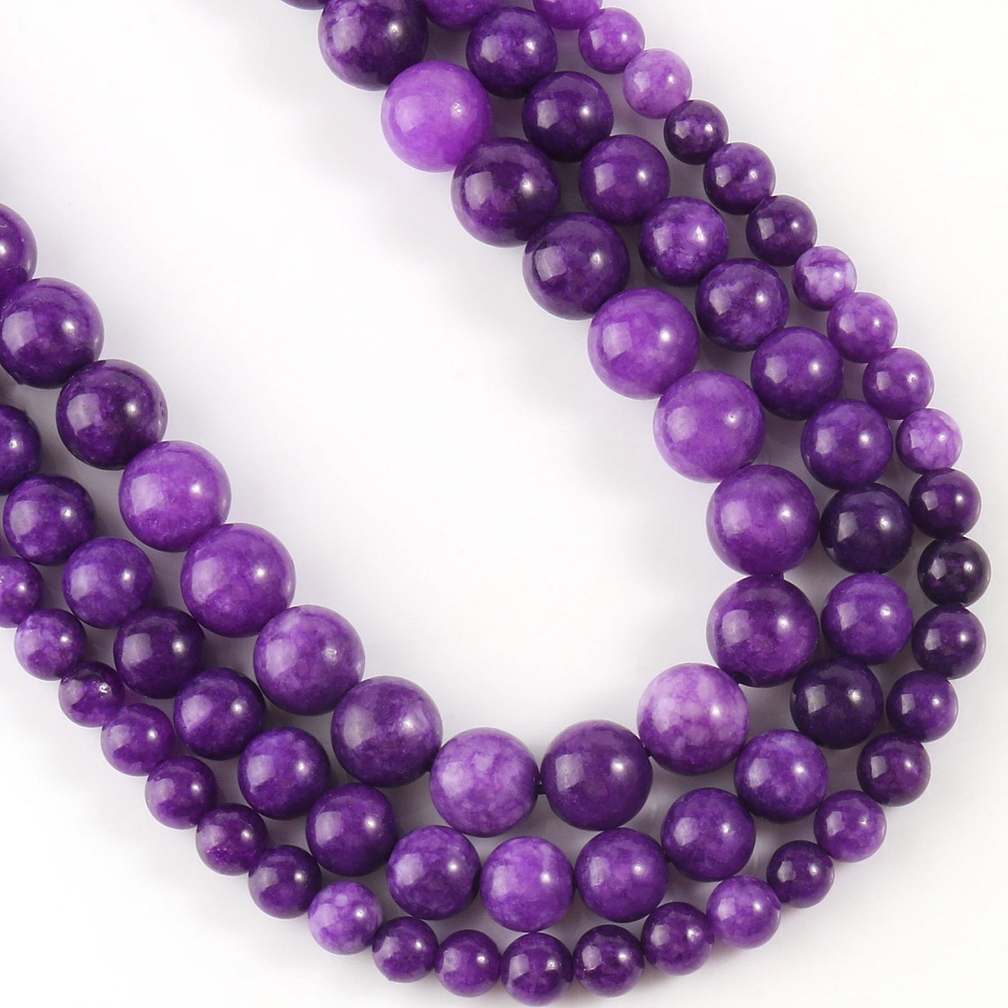 Natural Stone Dark Purple Sugilite Jades Round Loose Beads For Jewelry Making DIY Charms Bracelet Accessories 15'' 6 8 10mm