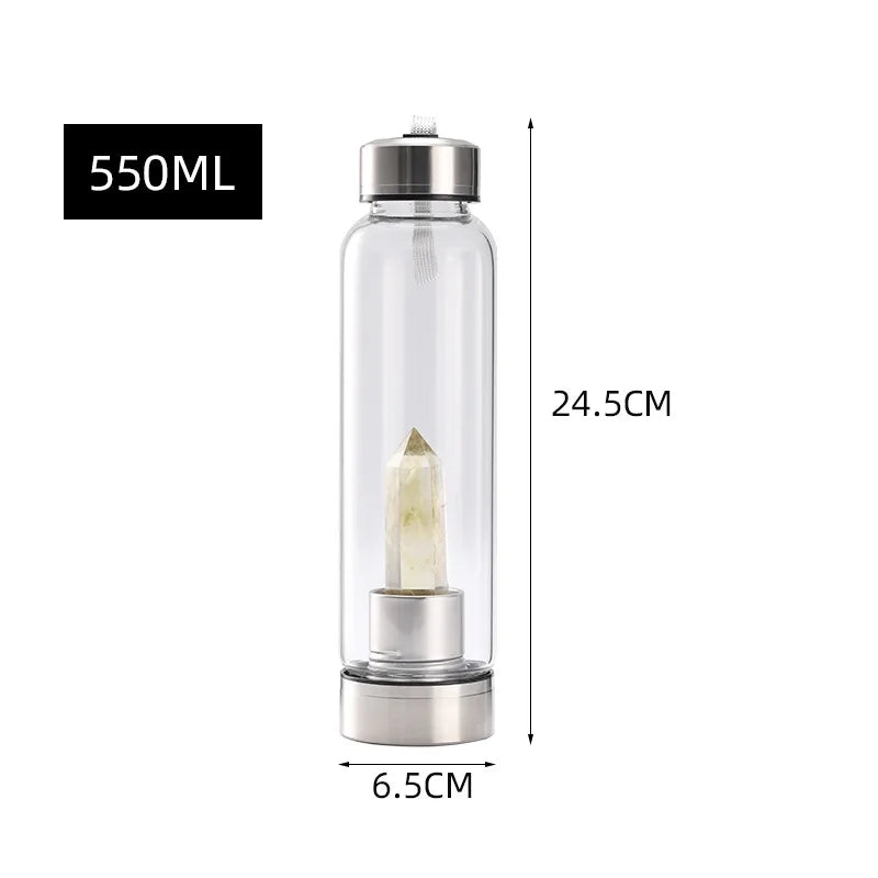 Wasserflasche mit Heilstein 550ml